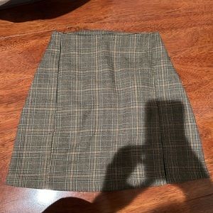 brown plaid skirt